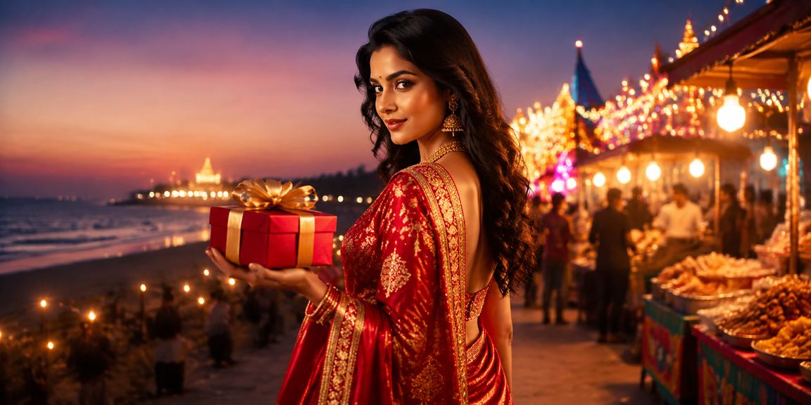 Chennai Marina Beach with casino app on mobile screen