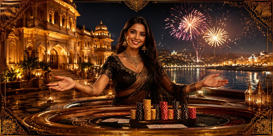 India baccarat night market scene representing secure online gaming